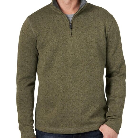 Wrangler Sz 2XL Authentics Pullover Men Fleece Quarter Zip Sweater Outdoors Gorp - Picture 3 of 11